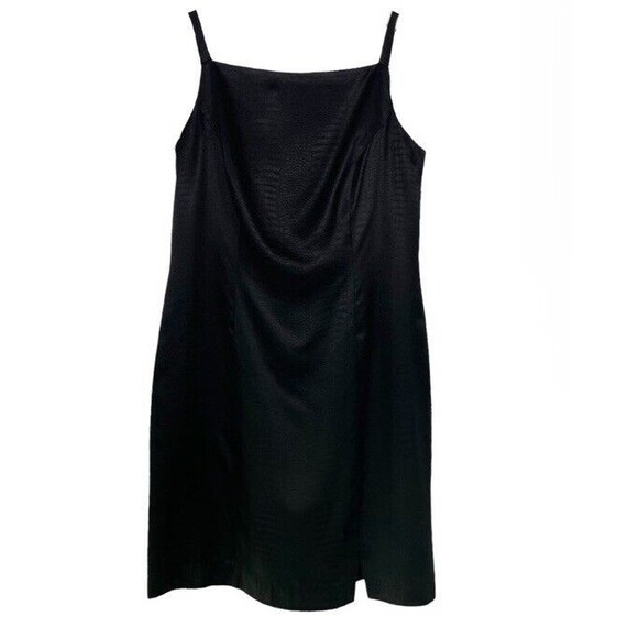 Maggie London Y2K Sheath Dress 10 Black Snake Mini Club Acetate Goth Witch NWT - Picture 1 of 8